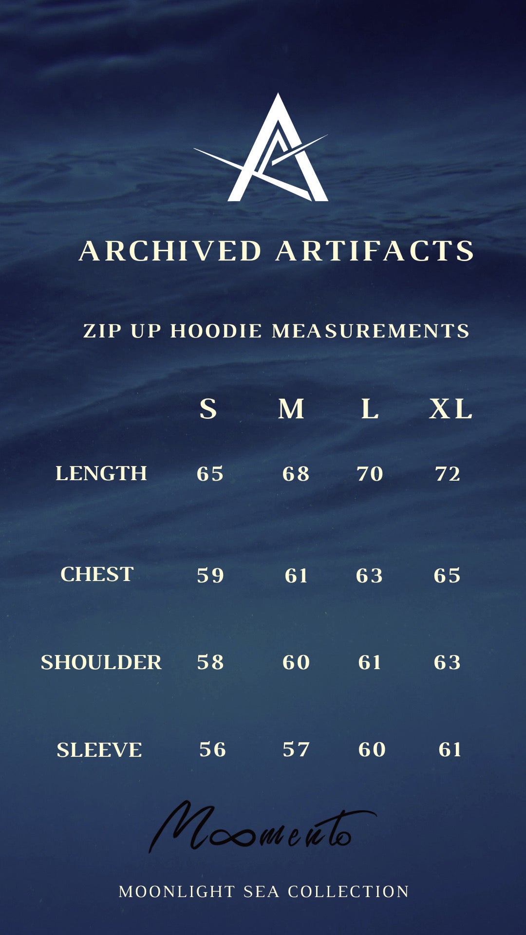 Moonlight Sea Drop Shoulder Zip Up Hoodie 月光海 | Archived Artifacts