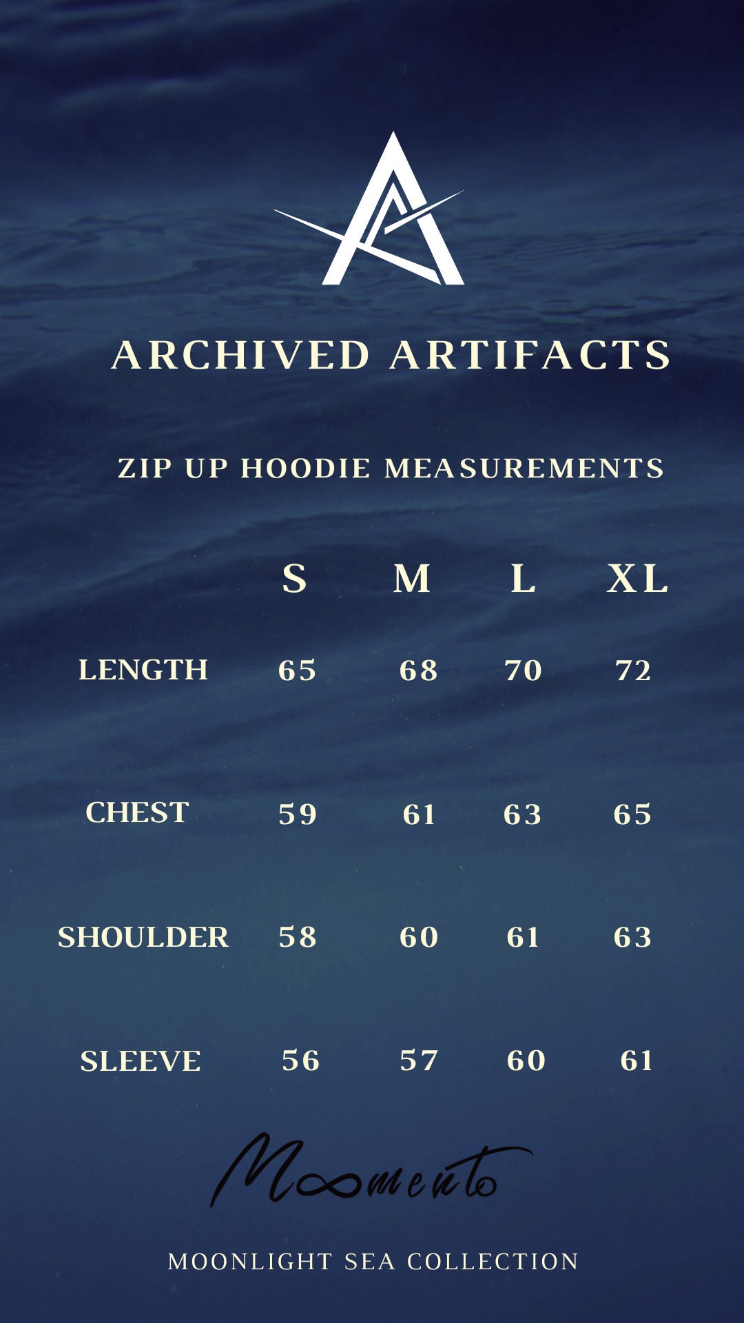 "Moonlight Sea" Drop Shoulder Zip Up Hoodie | Archived Artifacts